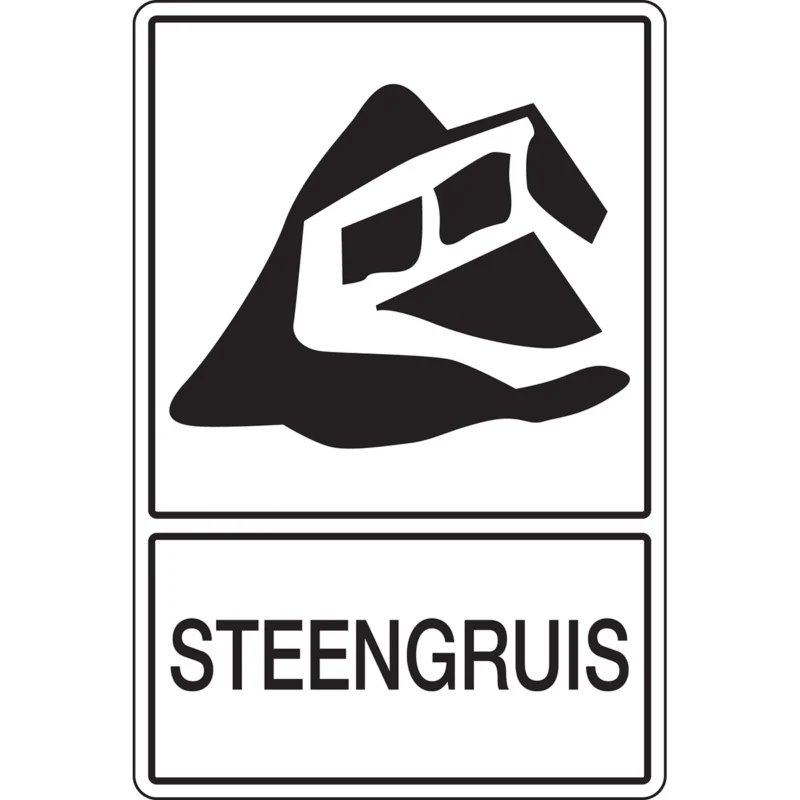 Brady - Overige pictogrammen - Recyclagepictogram - Steengruis - STEENGRUIS - STN 964-300X450-B7527 - 225452 - 86225452 Exclusieve Aanbieding