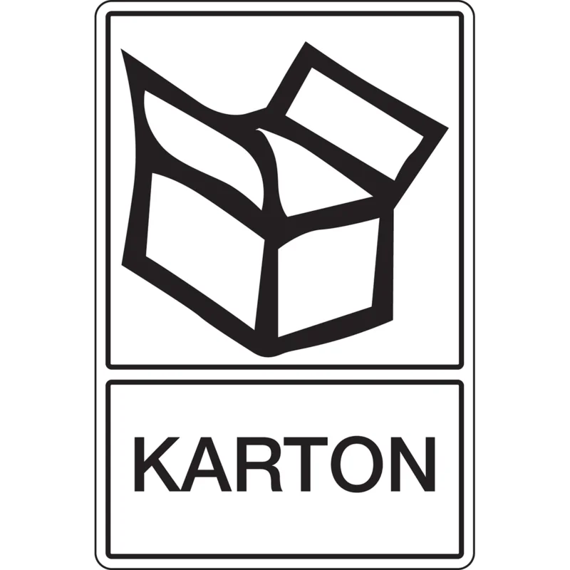 Brady - Overige pictogrammen - Recyclagepictogram - Karton - KARTON - STN 965-300X450-B7527 - 225454 - 86225454 Beste Prijs
