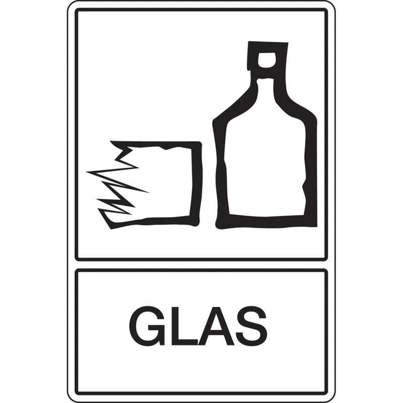 Brady - Overige pictogrammen - Recyclagepictogram - Glas - GLAS - STN 967-300X450-B7527 - 225458 - 86225458 Betaalbaar