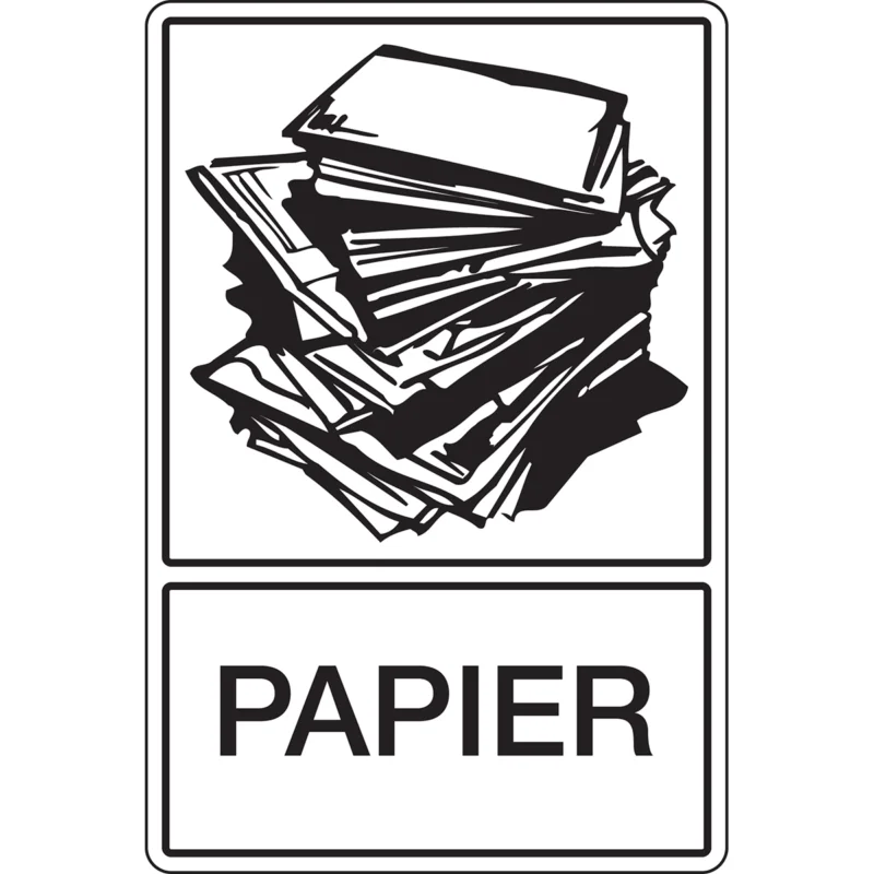 Brady - Overige pictogrammen - Recyclagepictogram - Papier - PAPIER - STN 970-300X450-B7527 - 225464 - 86225464 Op = Op