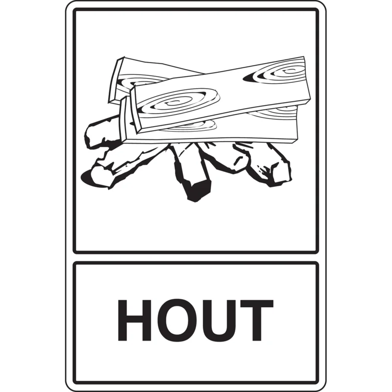 Brady - Overige pictogrammen - Recyclagepictogram - Hout - HOUT - STN 977-300X450-B7527 - 227584 - 86227584 Actieprijs