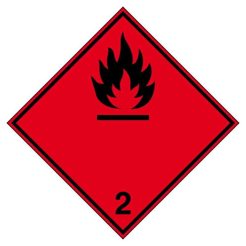Brady - Gevaarlijke stoffen pictogram - Vervoerspictogram - Licht ontvlambaar gas - ADR 2.1A-297X297-B859 - 227591 - 86227591 Gratis Retour