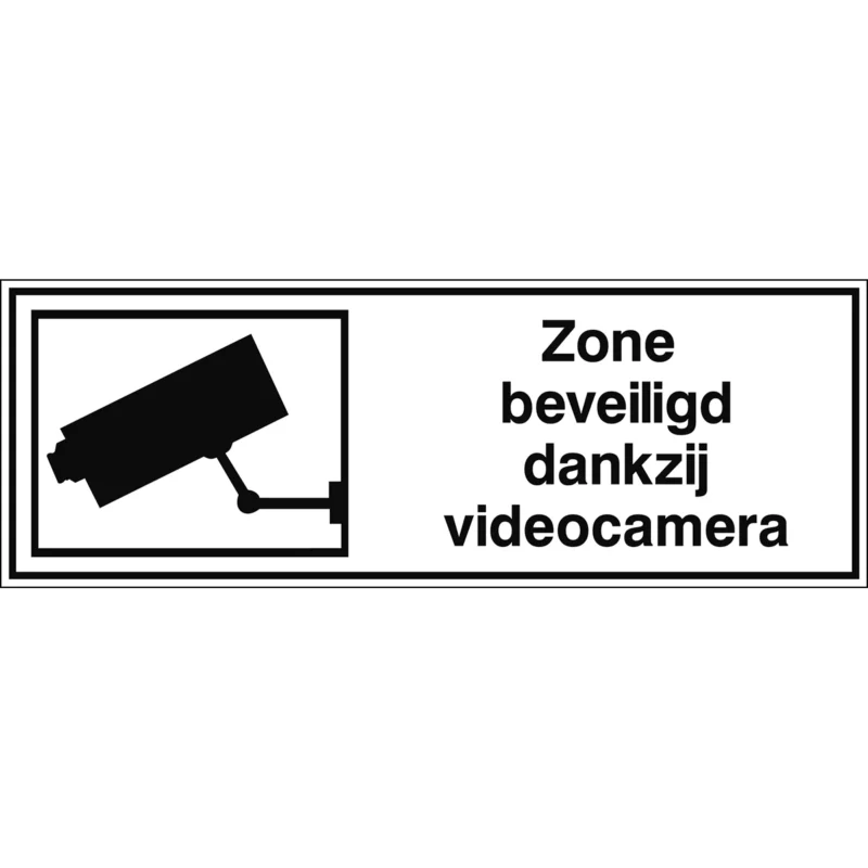 Brady - Overige pictogrammen - Informatietekens - Zone beveiligd dankzij videocamera - Zone beveiligd dankzij videocamera - STN 894-297X105-B7541 - 230958 - 86230958 Bestel Nu
