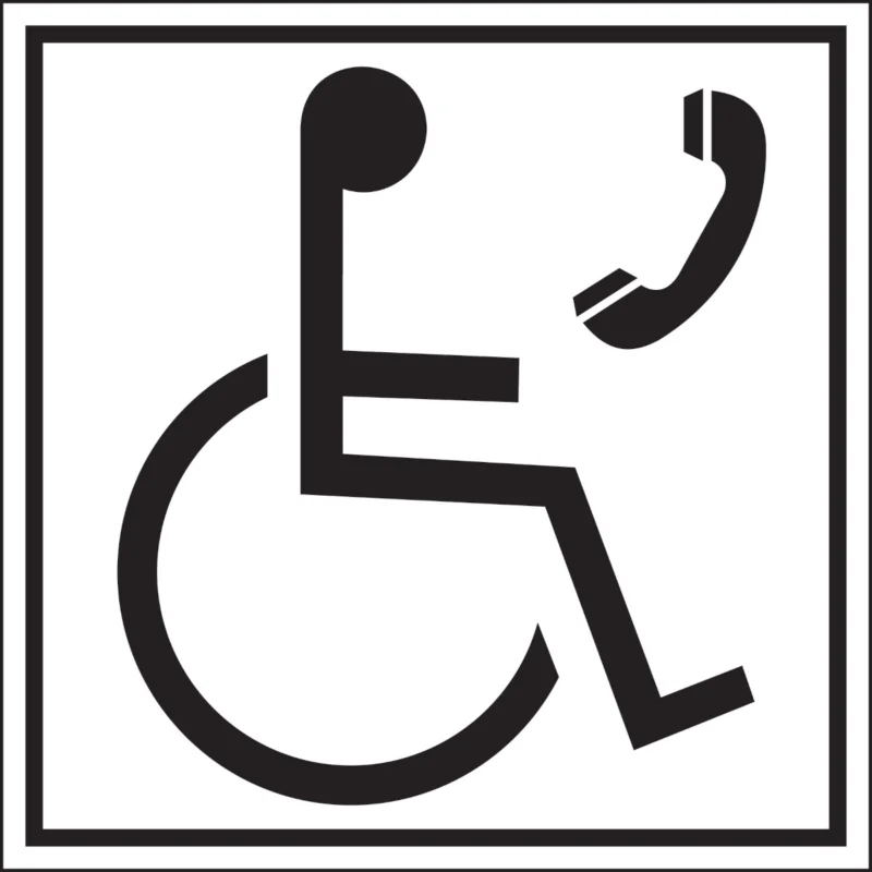 Brady - Overige pictogrammen - Informatietekens - Telefoon voor rolstoelgebruikers - PIC 288-200X200-B7527 - 252304 - 86252304 Betaalbaar