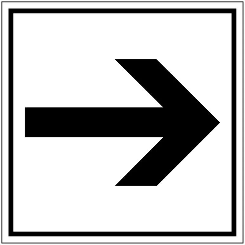 Brady - Overige pictogrammen - Informatietekens - Richtingspijl - PIC 455-200X200-B7527 - 252555 - 86252555 Koop Vandaag