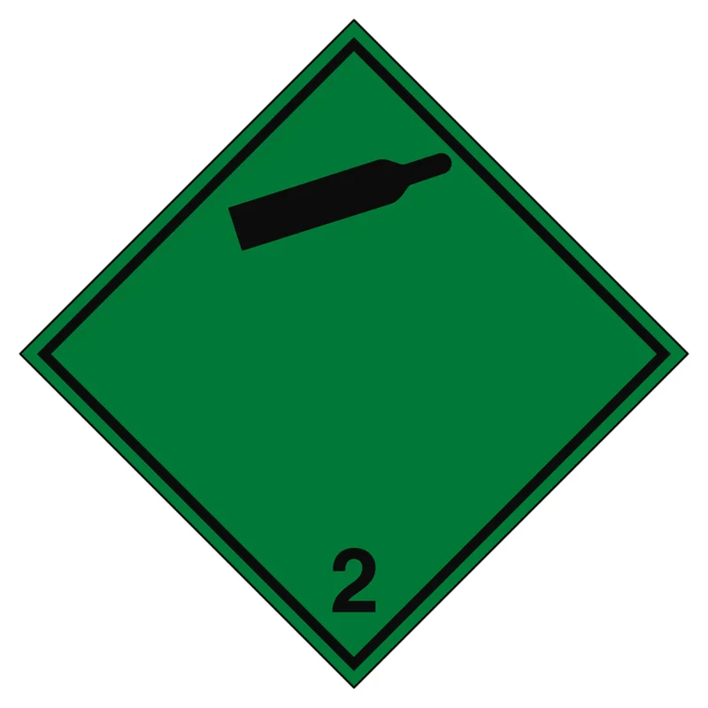 Brady - Gevaarlijke stoffen pictogram - Vervoerspictogram - Niet-brandbaar, niet-giftig gas - ADR 2.2B-100*100-B7541 - 257502 - 86257502 Superprijs