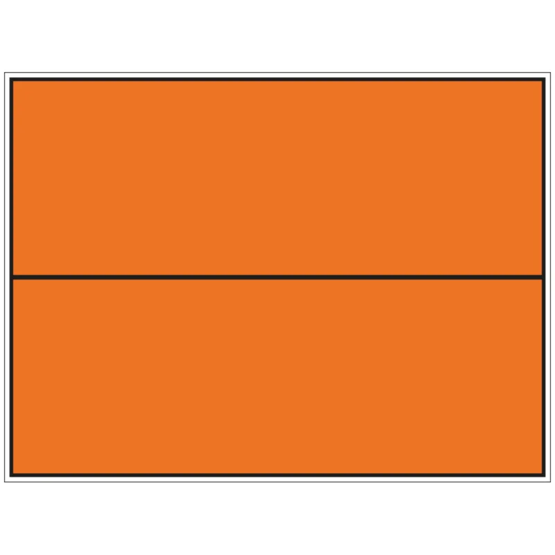 Brady - Gevaarlijke stoffen pictogram - Oranje bord voor identificatie van gevaarlijk goederentransport - Blanco zelfklevend reflecterend met zwarte middendstreep - TIR 016 300X400MM B-957 - 284650 - 86284650 Uitverkoop