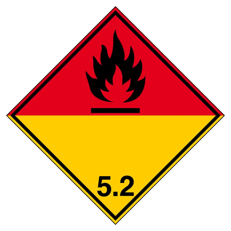 Brady - Gevaarlijke stoffen pictogram - Vervoerspictogram - ADR 5.2 - Organische peroxiden - 5.2 - ADR 5.2 BF-100*100-B7541 - 810934 - 86810934 Actieprijs