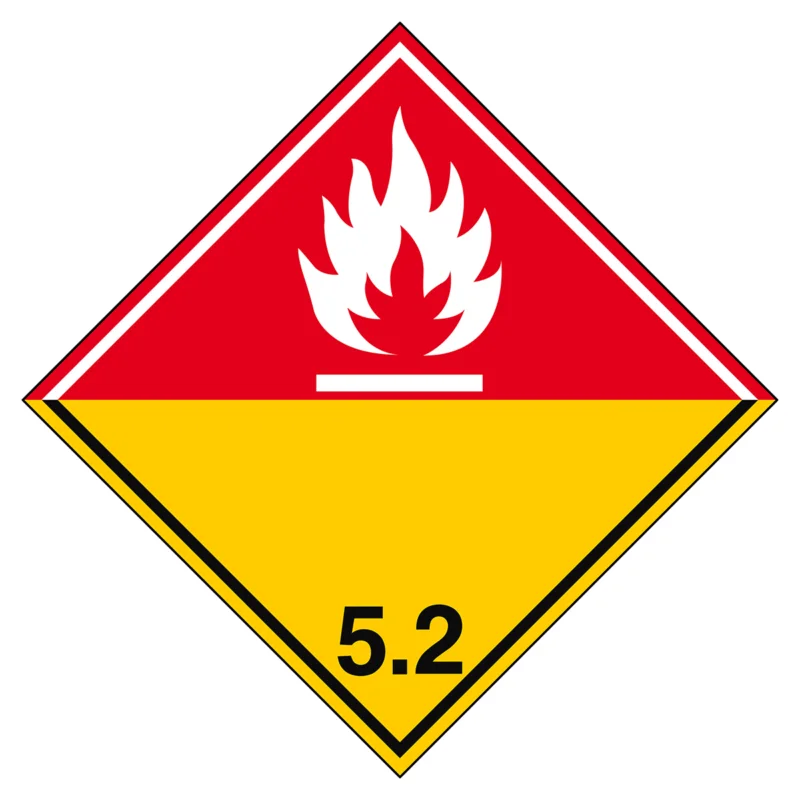 Brady - Gevaarlijke stoffen pictogram - Vervoerspictogram - ADR 5.2 - Organische peroxiden - 5.2 - ADR 5.2 WF-297*297-B7525 - 810945 - 86810945 Op = Op