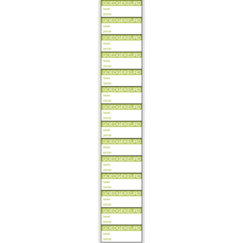 Alleen Vandaag Pictogrammen - WO-N-GOEDGEKEURD 38X16MM B-500