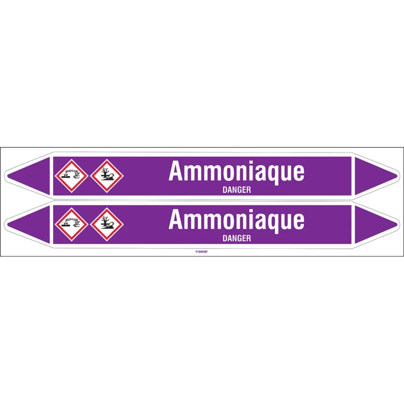 Beperkte Voorraad Leidingmarkering rol - AMMONIAQUE450X52RL-T1-LL-P21