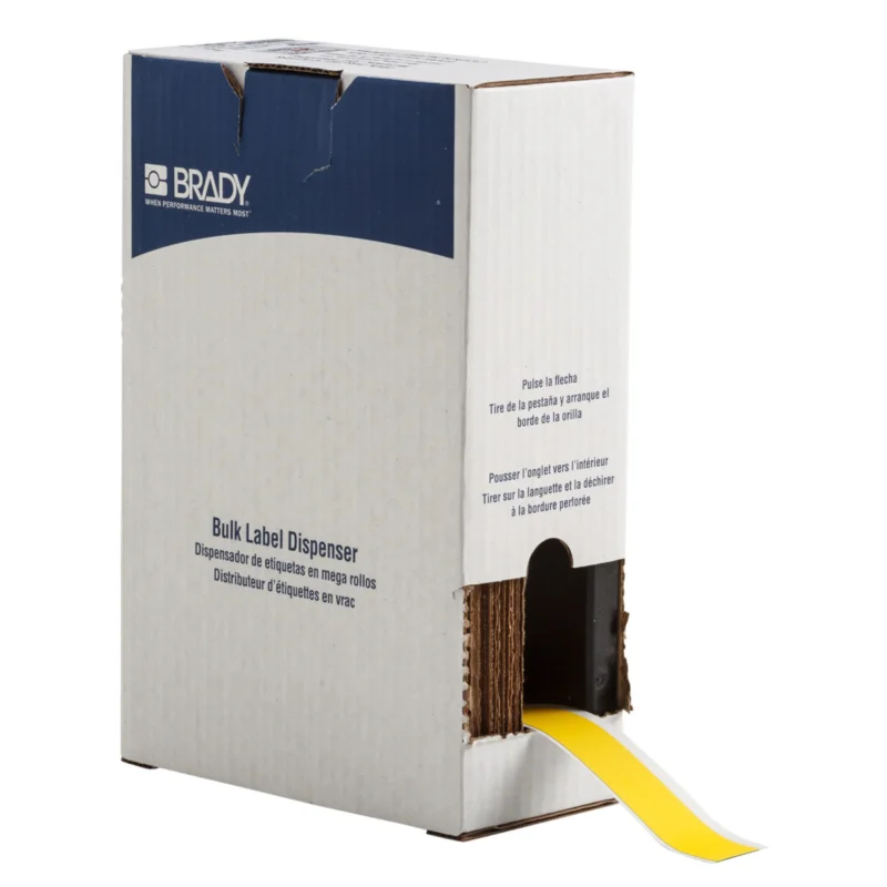 Brady - Algemene identificatie - Metaaldetecteerbare ToughWash™-labels bestand tegen agressieve reinigingsprocessen voor M710 en BMP71 - BM7C-1000-854-YL - 173459 - 87173459 Rechtstreeks Van De Fabrikant