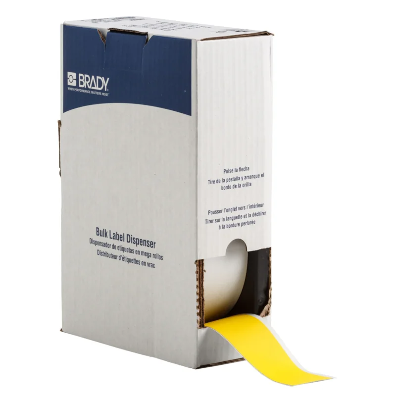 Direct Beschikbaar Brady - Algemene identificatie - Metaaldetecteerbare ToughWash™-labels bestand tegen agressieve reinigingsprocessen voor M710 en BMP71 - BM7C-2000-854-YL - 173469 - 87173469