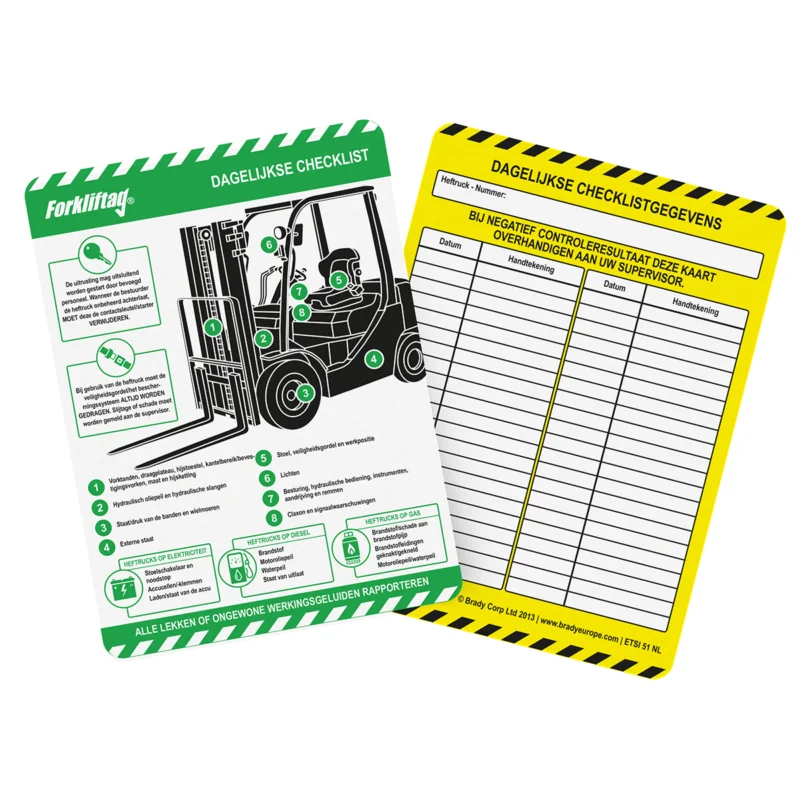 Beste Prijs Brady - Tags (Labels & tags) - Forkliftag-insteekkaarten - FLT-NL-ETSI-51-10 - 806700 - 86806700