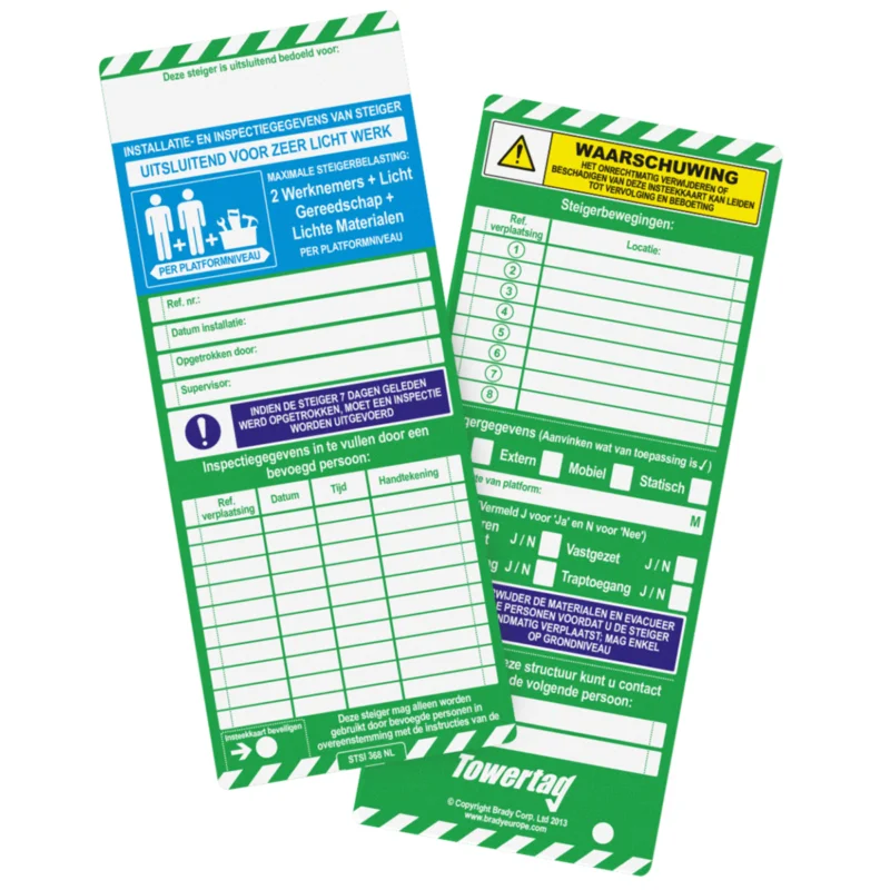 Brady - Tags (Labels & tags) - Towertag-insteekkaart - SCAF-NL-STSI-368-STD-50 - 831478 - 86831478 Koop Online