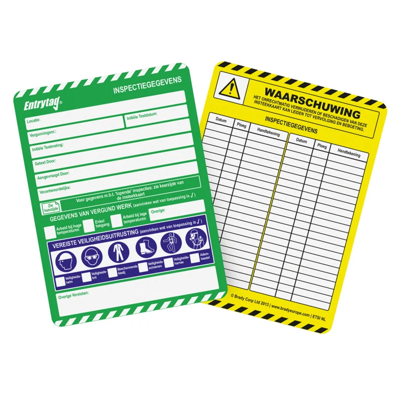 Brady - Tags (Labels & tags) - Entrytag-insteekkaart - ENT-NL-ETSI-STD-50 - 831668 - 86831668 Direct Beschikbaar