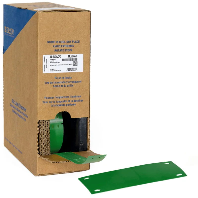 Brady - Algemene identificatie - Bulkrol zonder drager met polyester kabeltags voor M611, M610, BMP61, M710 en BMP71. - BM-25X75-7598-GN - 312165 - 87312165 Uitverkoop