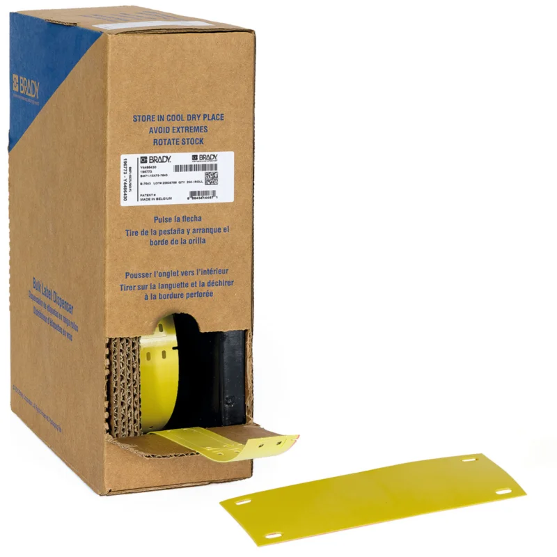 Actieprijs Brady - Algemene identificatie - Bulkrol zonder drager met polyester kabeltags voor M611, M610, BMP61, M710 en BMP71. - BM-25X75-7598-YL - 312169 - 87312169