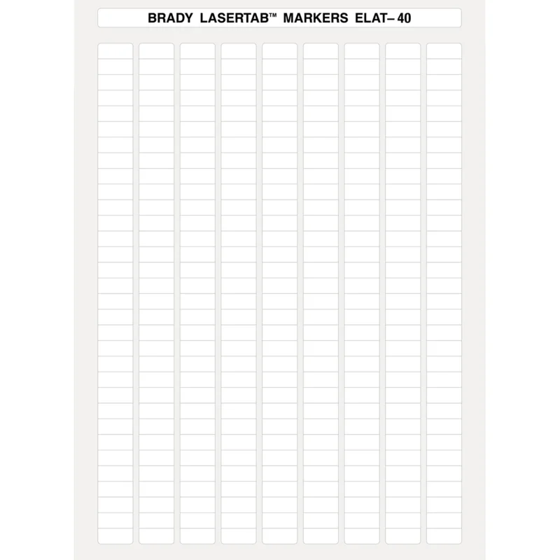 Direct Beschikbaar Brady - Labels voor PCB‘s en componenten - LaserTab Labels - ELAT-40-747W-10 - 014398 - 87014398
