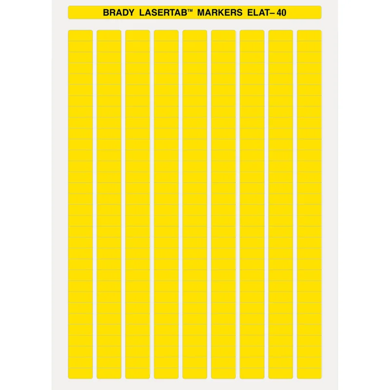Brady - Labels voor PCB‘s en componenten - LaserTab Labels - ELAT-40-747YL-10 - 014399 - 87014399 Speciale Aanbieding