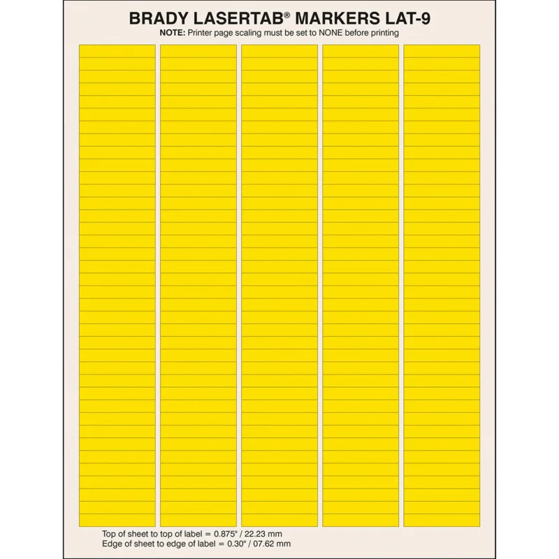 Brady - Labels voor PCB‘s en componenten - LaserTab Labels - LAT-9-747-10-YL - 029791 - 87029791 Alleen Vandaag