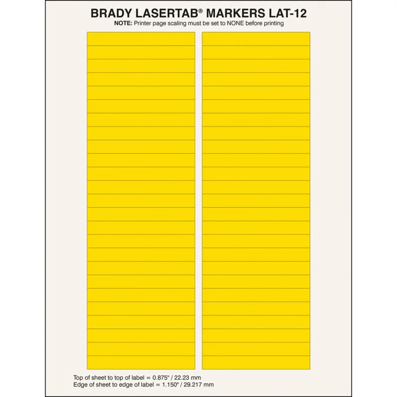 Brady - Labels voor PCB‘s en componenten - LaserTab Labels - LAT-12-747YL-2.5 - 029793 - 87029793 Gratis Retour