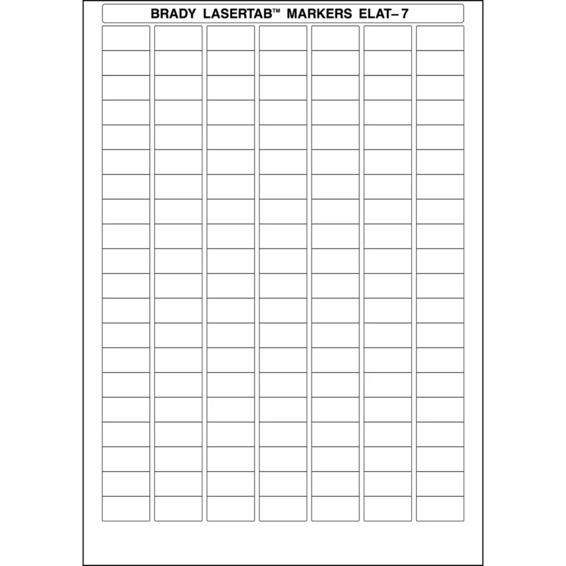 Brady - Labels voor PCB‘s en componenten - LaserTab Labels - ELAT-7-747W - 029837 - 87029837 Laatste Kans