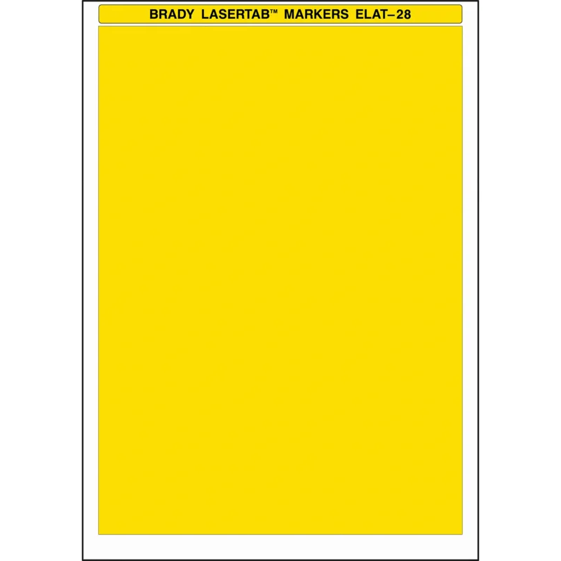 Aanbieding Brady - Algemene identificatie - LaserTab Labels - ELAT-28-747-YL - 029863 - 87029863