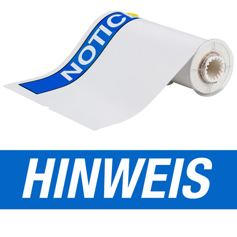 Brady - Algemene identificatie - BBP85 Labels - Vinyl 254x356 HINWEIS - B85-254x356-7569-HINWEIS - 140898 - 87140898 Alleen Vandaag