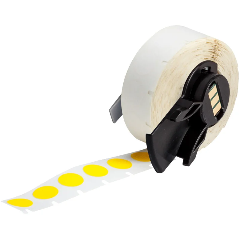 Brady - Algemene identificatie - Multifunctionele nylonlabels met agressieve kleefstof voor M610, M611, BMP61, M710 (met labelrolgeleider) en BMP71 (met labelrolgeleider) - M6-83-499-YL - 173909 - 87173909 Snelle Levering