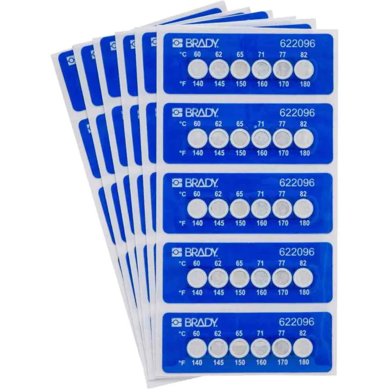 Brady - Algemene identificatie - Onomkeerbaar temperatuurindicatielabel - 6 niveaus - TIL-6-60C/140F - 622096 - 87622096 Gratis Retour