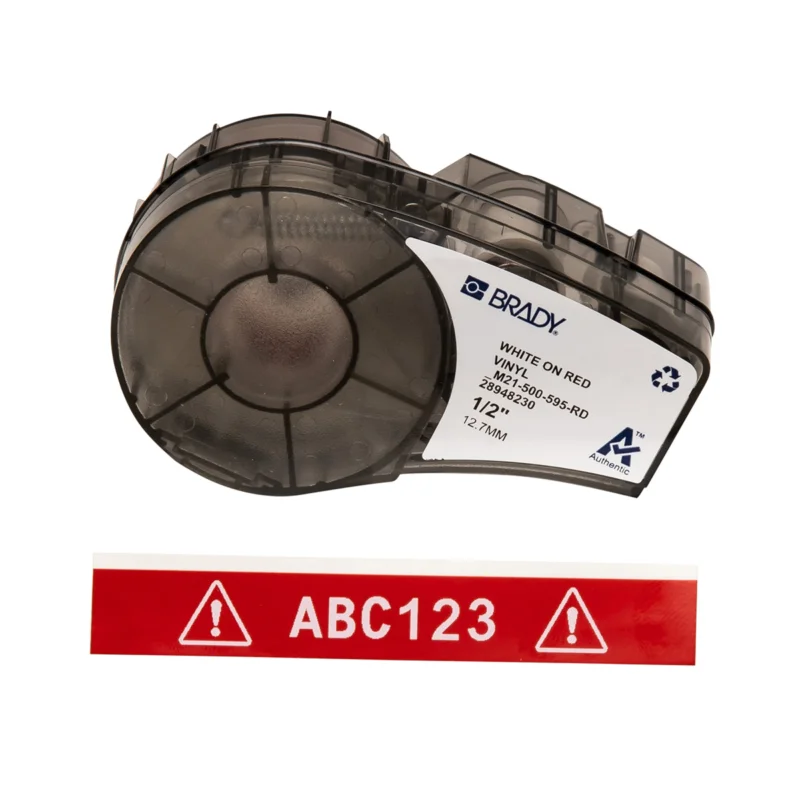 Brady - Algemene identificatie - Vinyltape voor M211; M210; BMP21-PLUS; BMP21-LAB; BMP21 - M21-500-595-RD - 142795 - 87142795 Premium