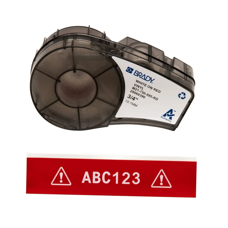 Brady - Algemene identificatie - Vinyltape voor M211; M210; BMP21-PLUS; BMP21-LAB; BMP21 - M21-750-595-RD - 142801 - 87142801 Finale Uitverkoop