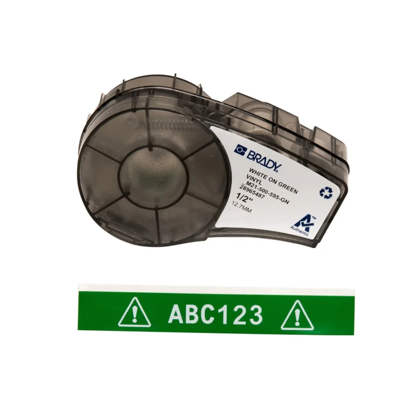 Brady - Algemene identificatie - Vinyltape voor M211; M210; BMP21-PLUS; BMP21-LAB; BMP21 - M21-500-595-GN - 142805 - 87142805 Gecertificeerd