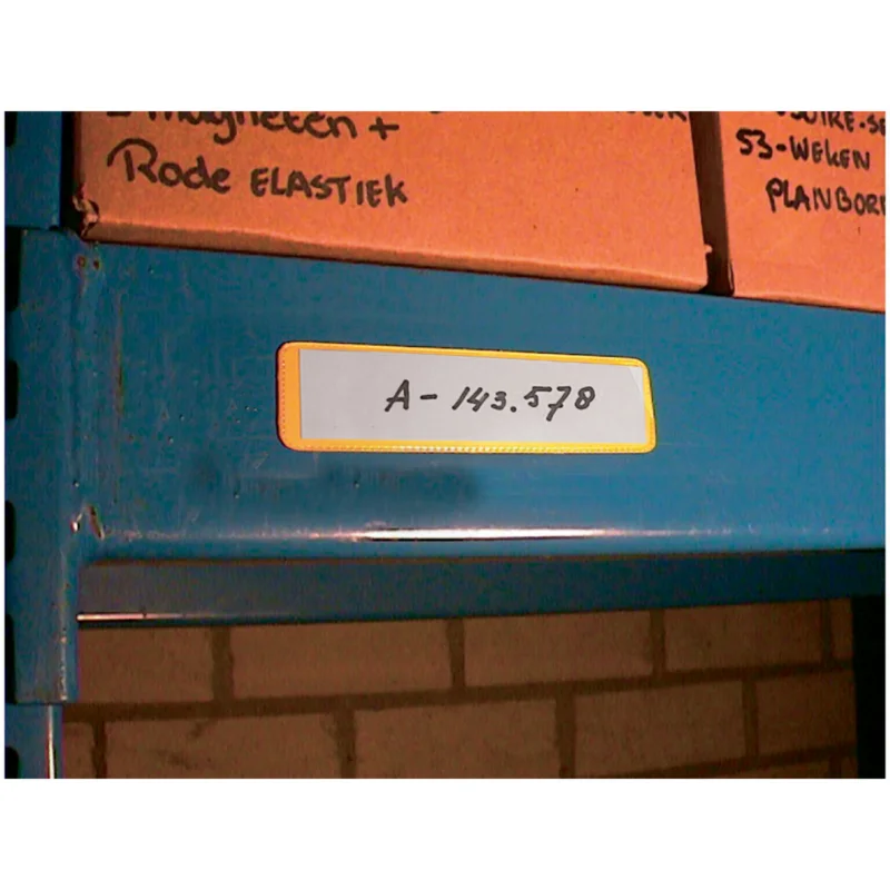 Brady - Magneetlabels - Kleine insteekhoezen met magneetstrip op rugzijde - SML POUCHES W/MAG. STRIP YEL 30X100MM - 224050 - 86224050 Veilige Betaling