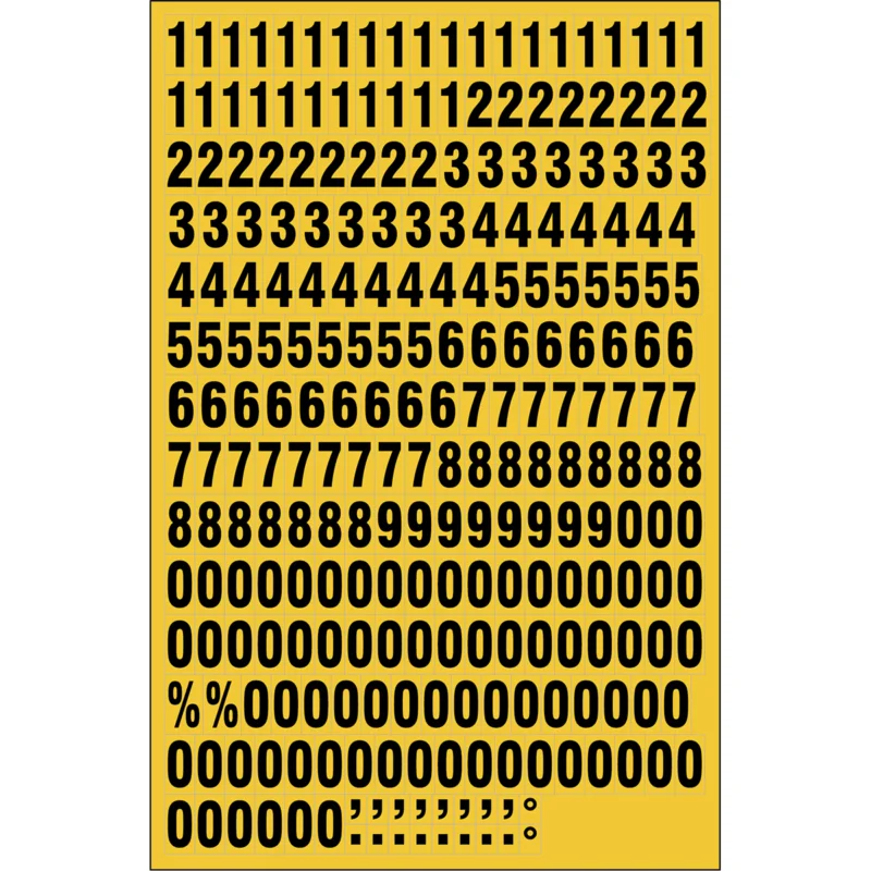 Brady - Magneetlabels - Magnetische cijferset - MAGNETIC NUMBERS YELLOW 18/23MM - 224063 - 86224063 Shop Nu