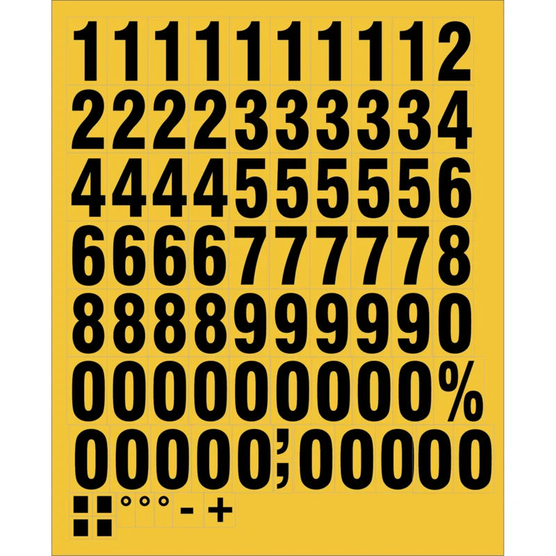Weekendaanbieding Brady - Magneetlabels - Magnetische cijferset - MAGNETIC NUMBERS YELLOW 39/43MM - 224064 - 86224064