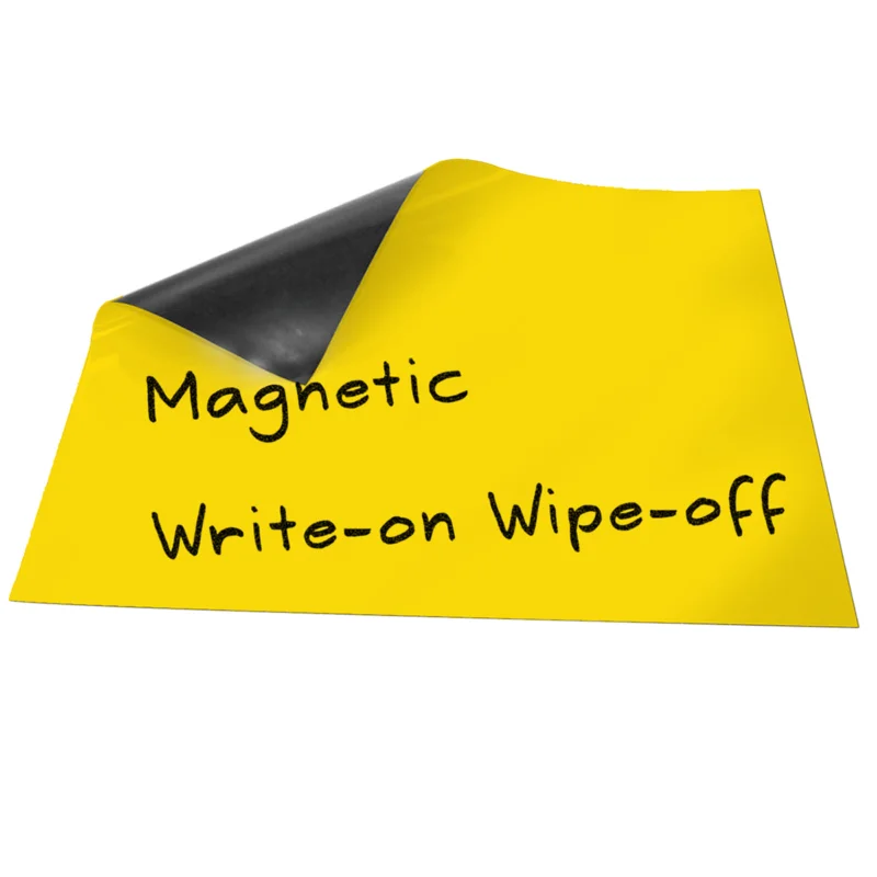 Brady - Magneetlabels - Herbeschrijfbare magnetische strips Write-on / Wipe-off op A4 vel - MAGNETIC WRITE ON/WIPE OFF A4 SHEET YL - 225183 - 86225183 Speciale Aanbieding
