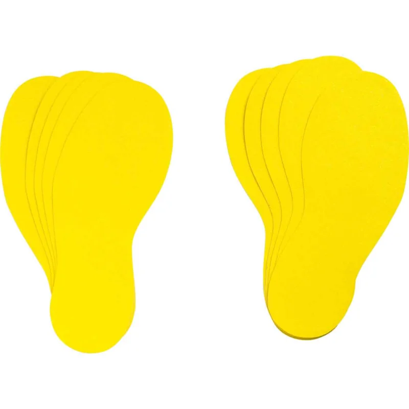 Brady - Logistieke markering - Verwijderbare voetsporen - Geel - YELLOW FOOTPRINTS REMOVABLE ADHESIVE - 031550 - 86031550 Dagaanbieding