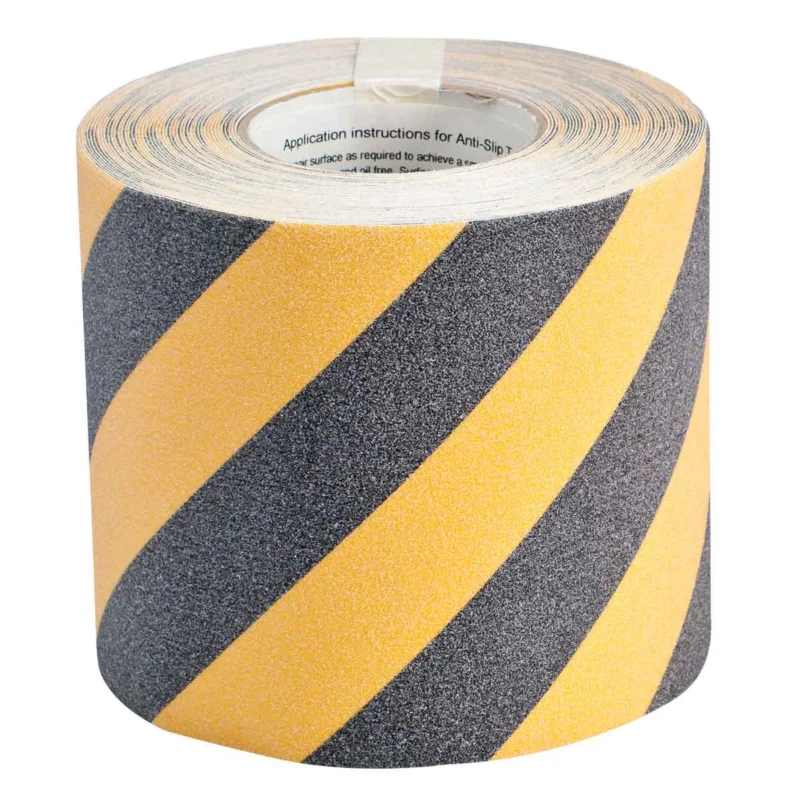 Brady - Logistieke markering - Anti-slip tape met strepen - Zwart / Geel - STRIPED ANTI-SKID TAPE 2 - 078150 - 86078150 Laatste Kans