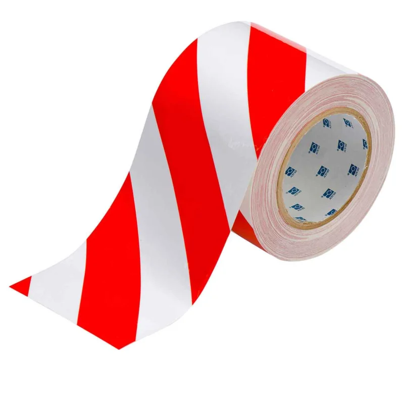Beperkte Voorraad Brady - Logistieke markering - ToughStripe Tape voor vloermarkering - TS-101.60-514-RD/WT-STR-RL - 104378 - 86104378