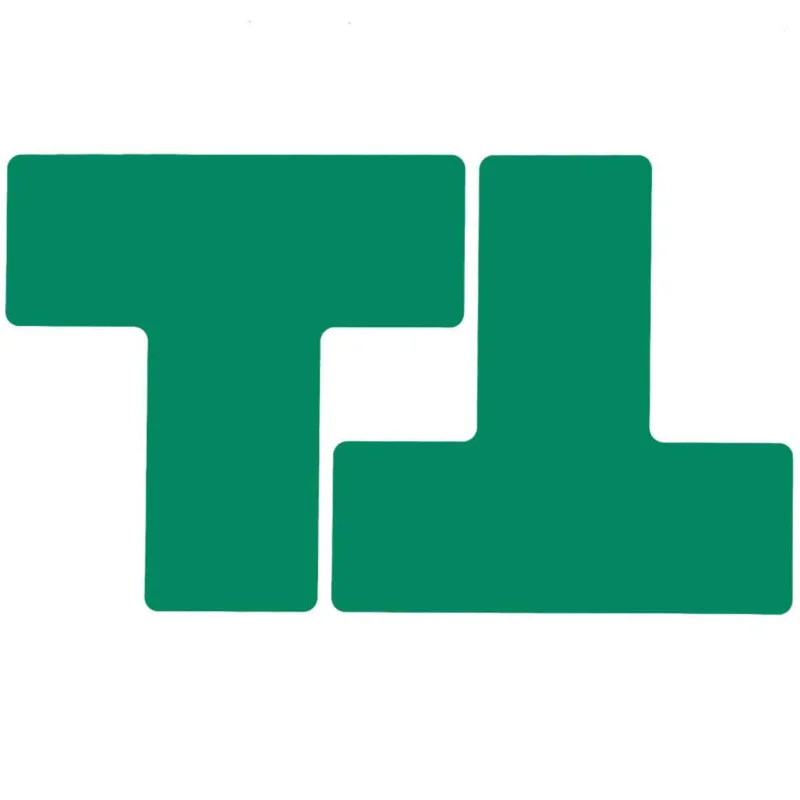 Brady - Logistieke markering - ToughStripe voorgesneden vormen (L, T, +, voetafdrukken en meer) - TS-76.20-514-DIV-GN-20 - 104449 - 86104449 Speciale Aanbieding