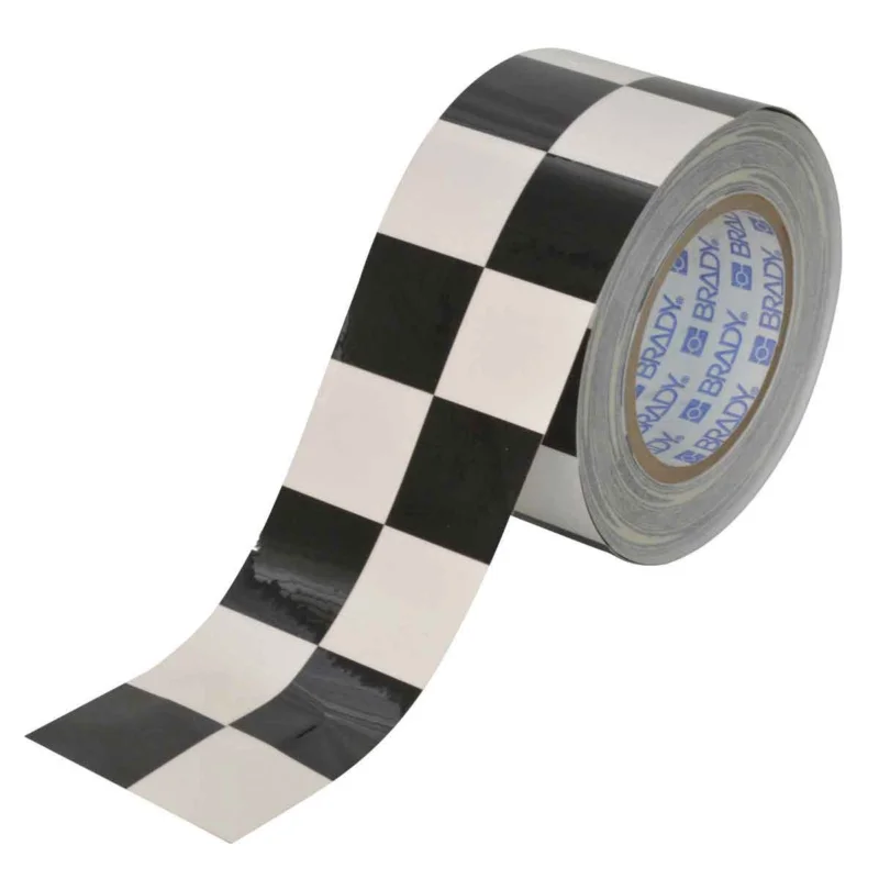 Brady - Logistieke markering - ToughStripe-vloermarkeringstape - TS-76.20-514-BK/WT-CHK-RL - 121914 - 86121914 Uitverkoop