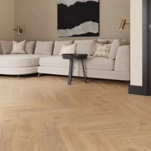 Gereduceerde Prijs Castell Ultimate 890 Oak Cashew 292 visgraat plak PVC vloer