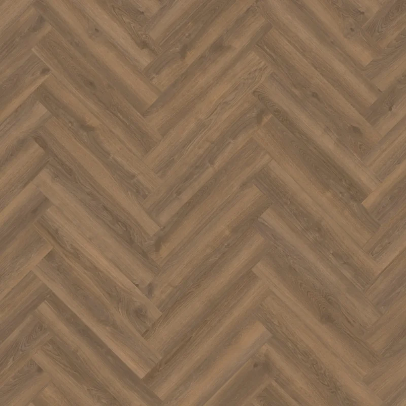Uitverkoop Tarkett ID Inspiration 55 Supernature visgraat 75x15cm Brook Oak Dark Brown 24664998 Visgraat Plak PVC