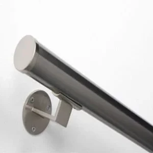 RVS-look geborsteld trapleuning rond 100 cm Voordeelprijs