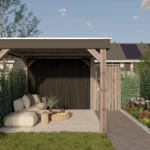 Koop Online Decowall Outdoor zwart 238x14cm 5 stuks
