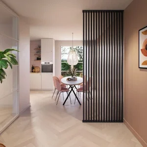 Decowall Roomdivider spijl lava eiken 270cm 4 stuks Voordeelprijs