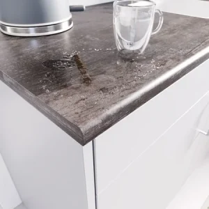 Aanrechtblad staalgrijs 302x60x2,8cm Gecertificeerd