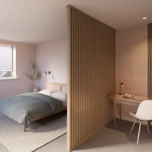 Decowall Roomdivider spijl natuur eiken 270cm 4 stuks Merkproduct